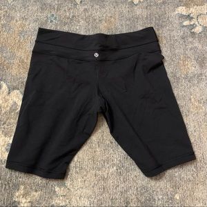Lululemon 10” black biker shorts size 12